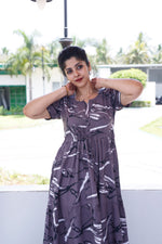 Stylish Arrivals Rayon Gathering Frock Model Night Gown's | Front Adjustable Gathering Style Rope Rope | Double Layer Sleeve | Trending Collection's for Stylish Women's (GFK)