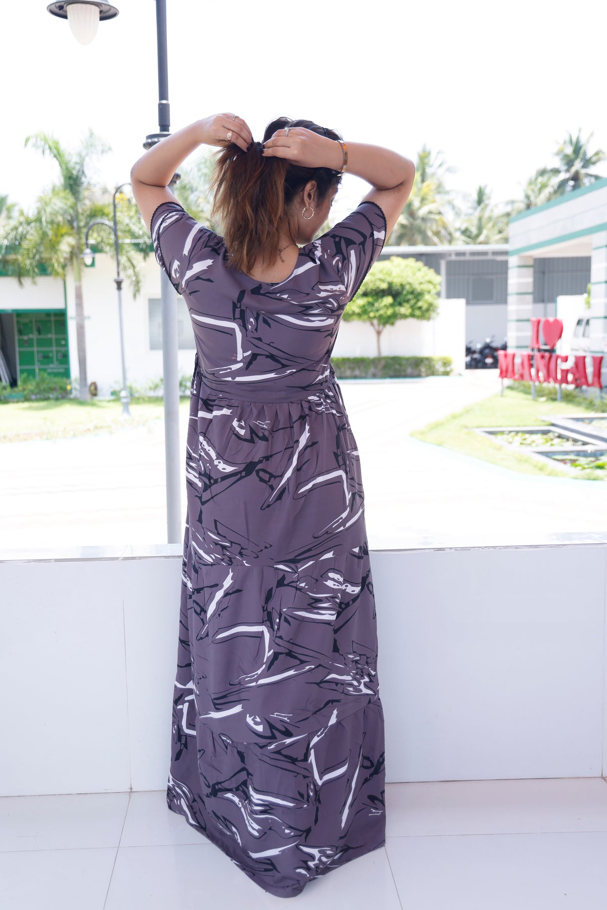 Stylish Arrivals Rayon Gathering Frock Model Night Gown's | Front Adjustable Gathering Style Rope Rope | Double Layer Sleeve | Trending Collection's for Stylish Women's (GFK)