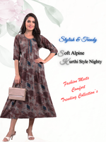 Fresh Arrivals Alpine KURTI Style | Beautiful Stylish KURTI Model | Long Sleeve |Fresh Collection's for Stylish Women's (MKA- 3/4)