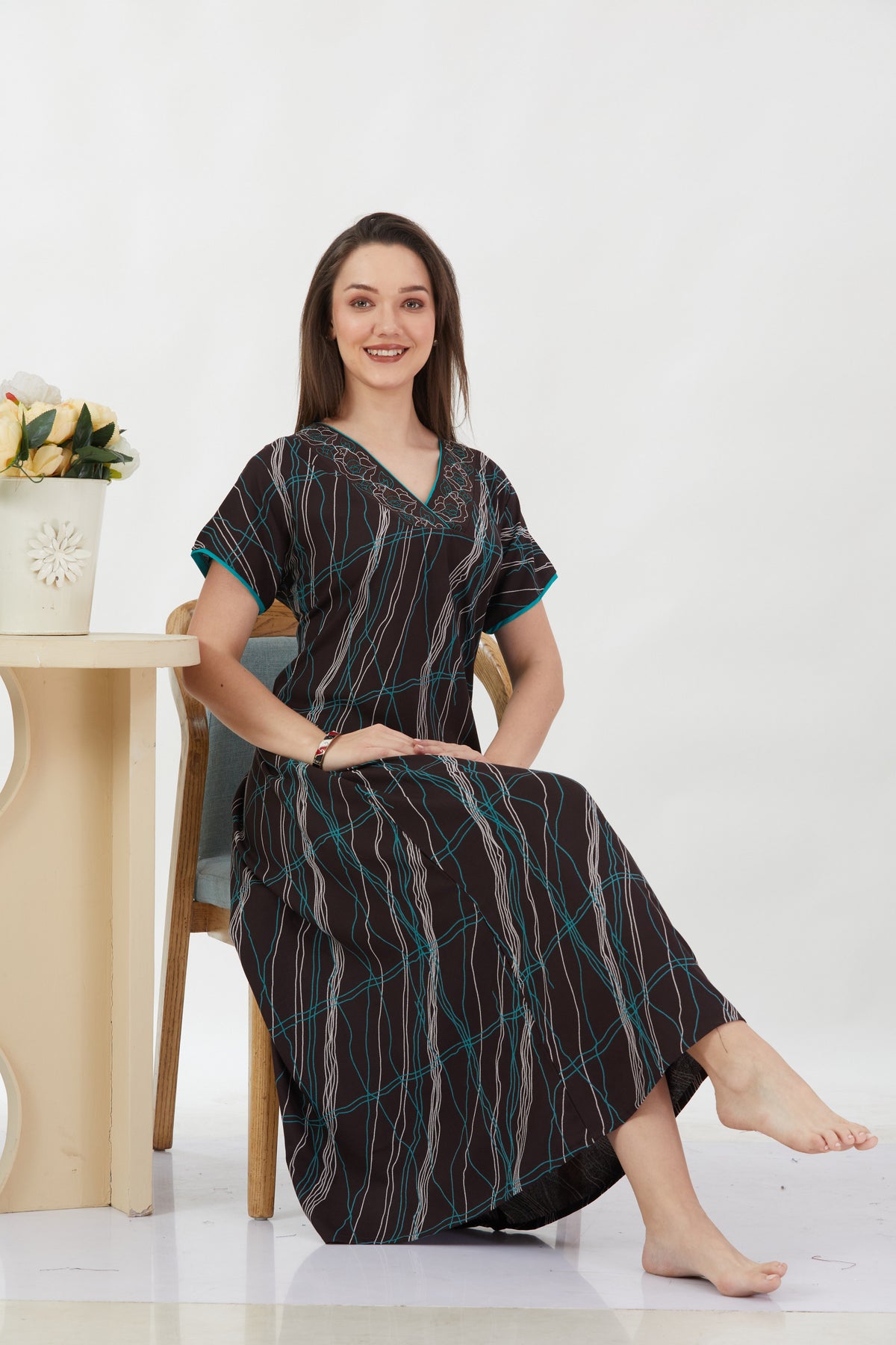 New Alpine Embroidery Nighties | Zip Less Model | Soft Alpine | Comfort Nighties for Stylish Women (CPL)