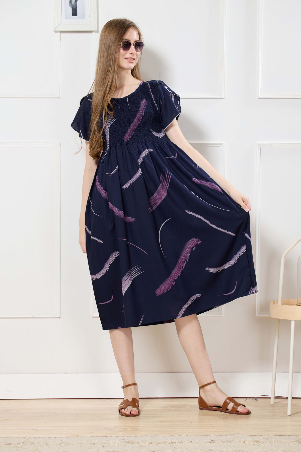 New Stylish Alpine Smocking Maxi Frock Model Nightgown for trendy Women's & Teenage Girl's (ASM)