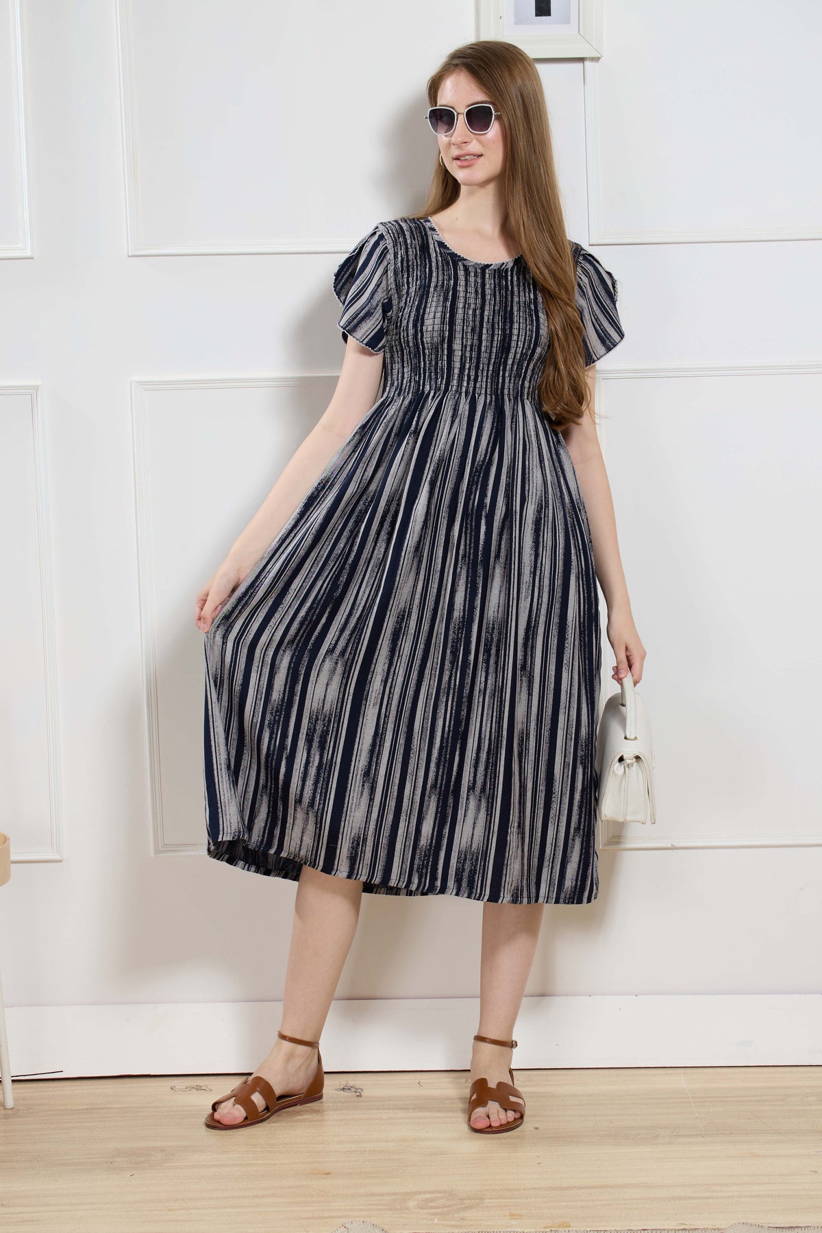 New Stylish Alpine Smocking Maxi Frock Model Nightgown for trendy Women's & Teenage Girl's (ASM)