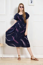 New Stylish Alpine Smocking Maxi Frock Model Nightgown for trendy Women's & Teenage Girl's (ASM)