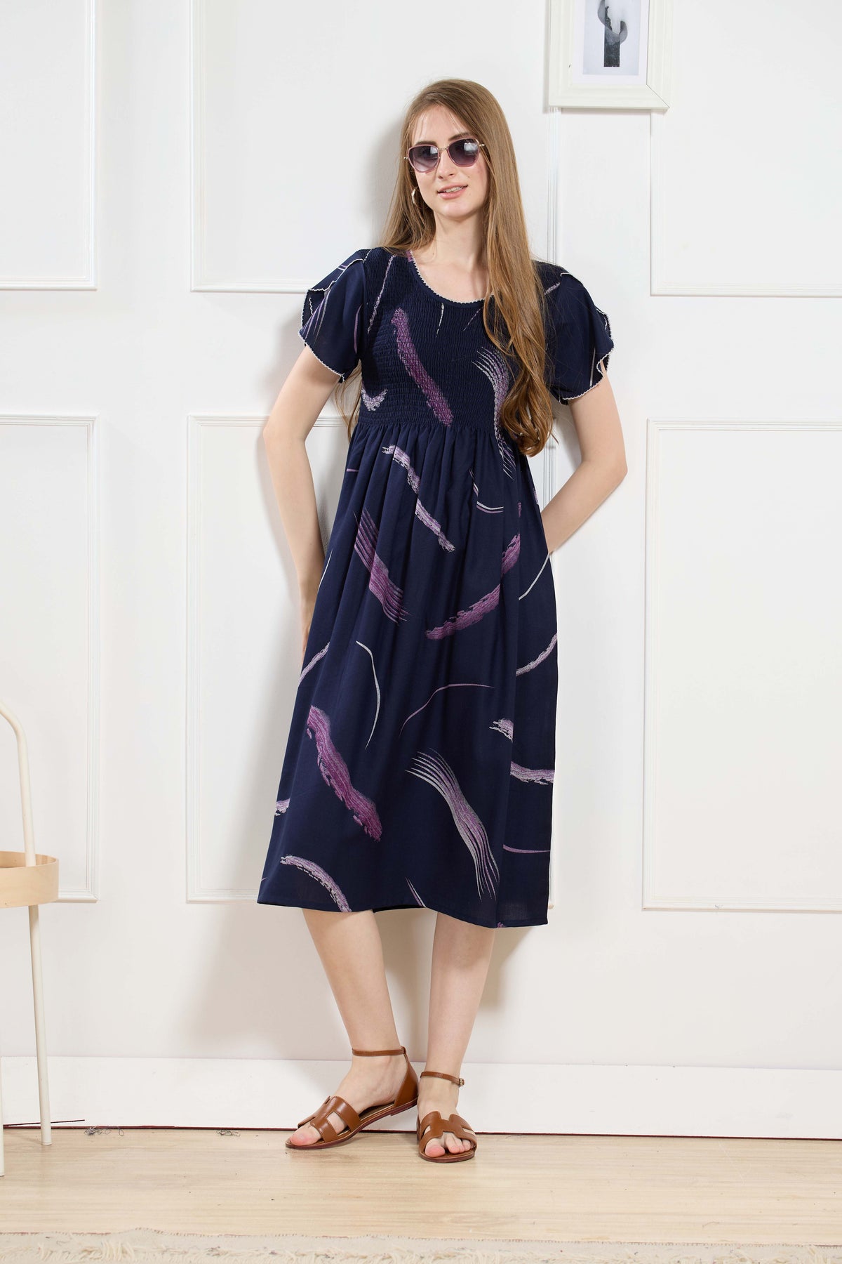 New Stylish Alpine Smocking Maxi Frock Model Nightgown for trendy Women's & Teenage Girl's (ASM)