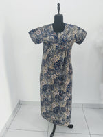 Regular Fit Cotton Printed Pleated Nighties
