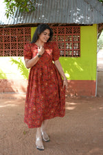 New Mangai Cotton Feeding MAXI Soft & Smooth Cotton | Invisible Vertical Feeding Zipper | Side Pockets | Back Adjustable Tie Rope |Casual & Maternity Wear (JFM)