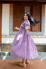 New Mangai Cotton Feeding MAXI Soft & Smooth Cotton | Invisible Vertical Feeding Zipper | Side Pockets | Back Adjustable Tie Rope |Casual & Maternity Wear (JFM)