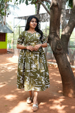 New Mangai Cotton Feeding MAXI Soft & Smooth Cotton | Invisible Vertical Feeding Zipper | Side Pockets | Back Adjustable Tie Rope |Casual & Maternity Wear (JFM)