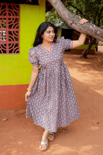 New Mangai Cotton Feeding MAXI Soft & Smooth Cotton | Invisible Vertical Feeding Zipper | Side Pockets | Back Adjustable Tie Rope |Casual & Maternity Wear (JFM)