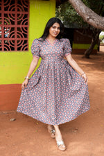 New Mangai Cotton Feeding MAXI Soft & Smooth Cotton | Invisible Vertical Feeding Zipper | Side Pockets | Back Adjustable Tie Rope |Casual & Maternity Wear (JFM)