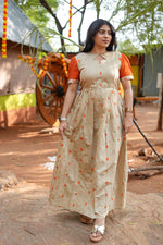 MANGAI New Festive Maternity Wear | Invisible Feeding Zipper | Side Pocket | Adjustable Back Tie Rope | Long Top Casual Wear (MFW)