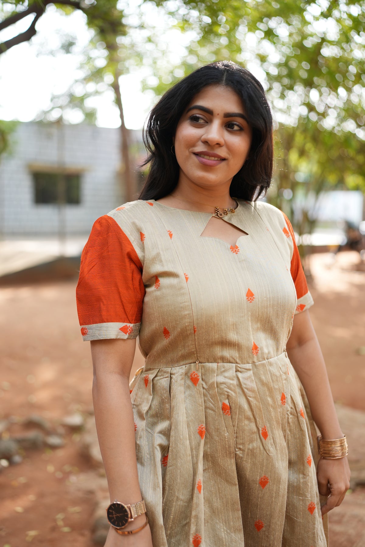 MANGAI New Festive Maternity Wear | Invisible Feeding Zipper | Side Pocket | Adjustable Back Tie Rope | Long Top Casual Wear (MFW)