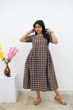 New Mangai Cotton Feeding MAXI Soft & Smooth Cotton | Invisible Vertical Feeding Zipper | Side Pockets | Back Adjustable Tie Rope |Casual & Maternity Wear (JFM)