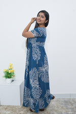 MANGAI Rayon Frock Nighties | Front Open Lengthy Zipper Comforts Feeding | Fancy Double Layered Sleeve's | Post & Pre Pregnancy's and Casual Wear | Side Pocket |Versatile Rayon Frock Night Gown's for Stylish Women's (RPW)