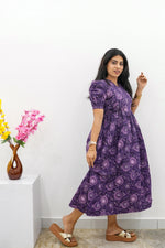 New Mangai Cotton Feeding MAXI Soft & Smooth Cotton | Invisible Vertical Feeding Zipper | Side Pockets | Back Adjustable Tie Rope |Casual & Maternity Wear (JFM)