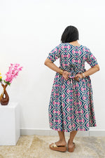 New Mangai Cotton Feeding MAXI Soft & Smooth Cotton | Invisible Vertical Feeding Zipper | Side Pockets | Back Adjustable Tie Rope |Casual & Maternity Wear (JFM)