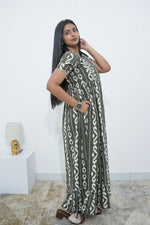 MANGAI Rayon Frock Nighties | Front Open Lengthy Zipper Comforts Feeding | Fancy Double Layered Sleeve's | Post & Pre Pregnancy's and Casual Wear | Side Pocket |Versatile Rayon Frock Night Gown's for Stylish Women's (RPW)
