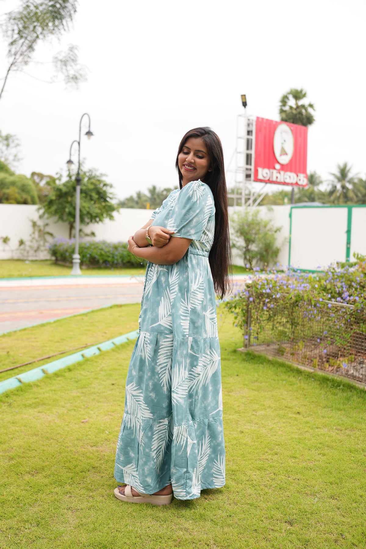 Stylish Arrivals Rayon Gathering Frock Model Night Gown's | Front Adjustable Gathering Style Rope | Puff Sleeve | Trending Collection's for Stylish Women's (FKG)