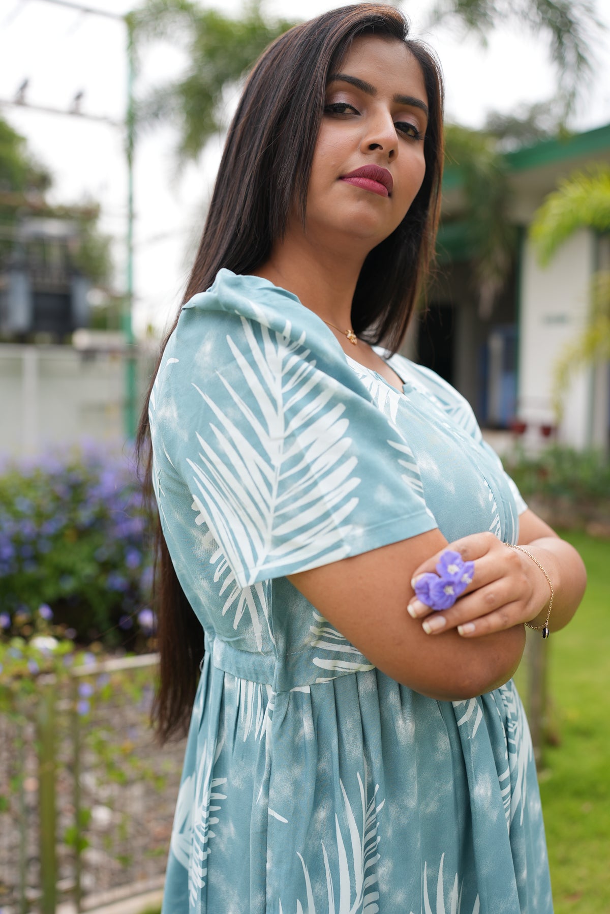 Stylish Arrivals Rayon Gathering Frock Model Night Gown's | Front Adjustable Gathering Style Rope | Puff Sleeve | Trending Collection's for Stylish Women's (FKG)