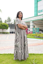 Stylish Arrivals Rayon Gathering Frock Model Night Gown's | Front Adjustable Gathering Style Rope | Puff Sleeve | Trending Collection's for Stylish Women's (FKG)