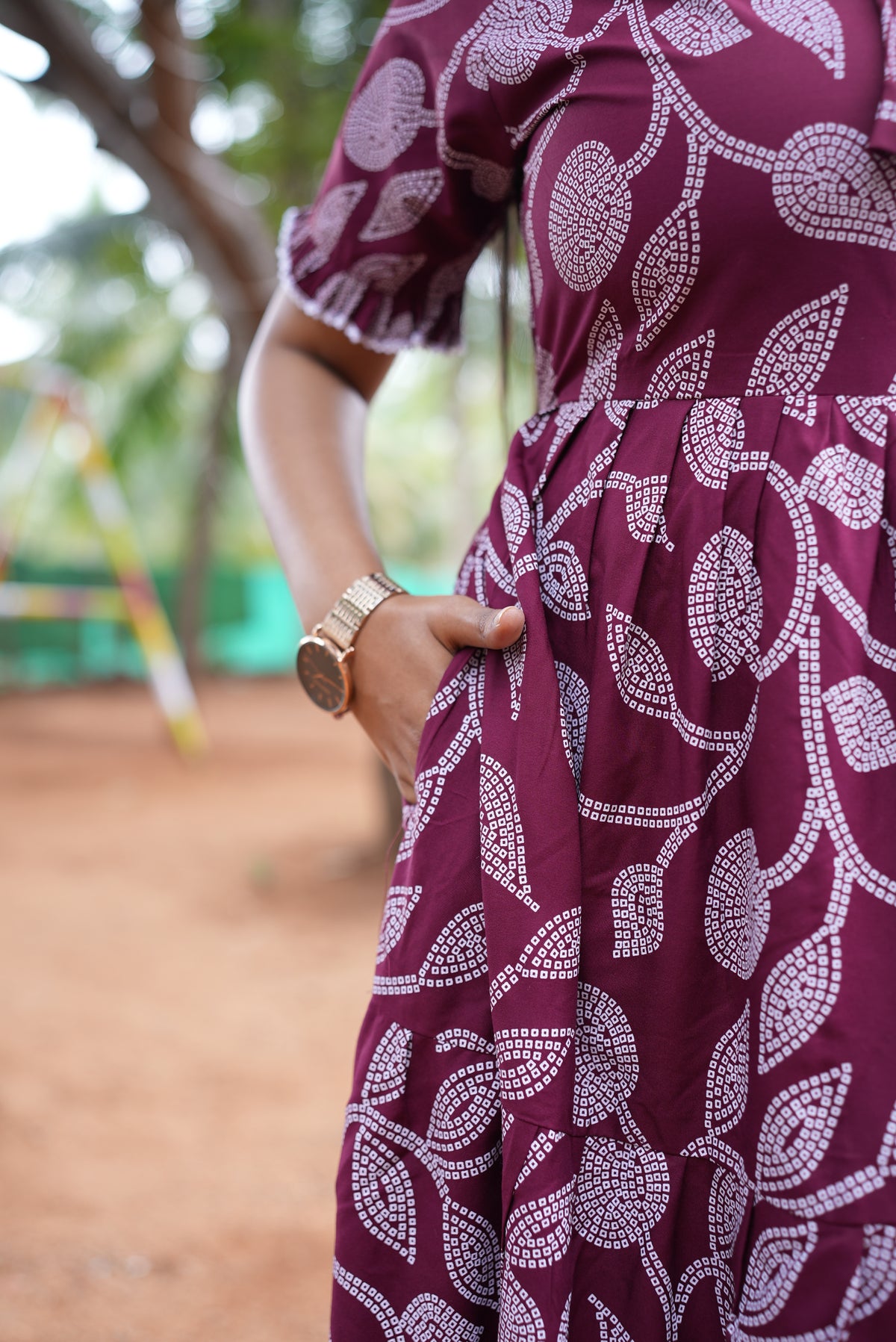 Mangai 3 Layer Flared Frock Model Nighties Soft and Smooth Premium Quality Rayon Material , Fancy Frilled Sleeve, Side Pocket , Back tie Rope , Stylish Collection's for Trendy Women's (MRK)