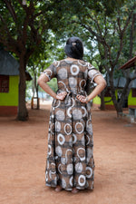 Mangai 3 Layer Flared Frock Model Nighties Soft and Smooth Premium Quality Rayon Material , Fancy Frilled Sleeve, Side Pocket , Back tie Rope , Stylish Collection's for Trendy Women's (MRK)