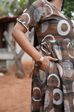 Mangai 3 Layer Flared Frock Model Nighties Soft and Smooth Premium Quality Rayon Material , Fancy Frilled Sleeve, Side Pocket , Back tie Rope , Stylish Collection's for Trendy Women's (MRK)