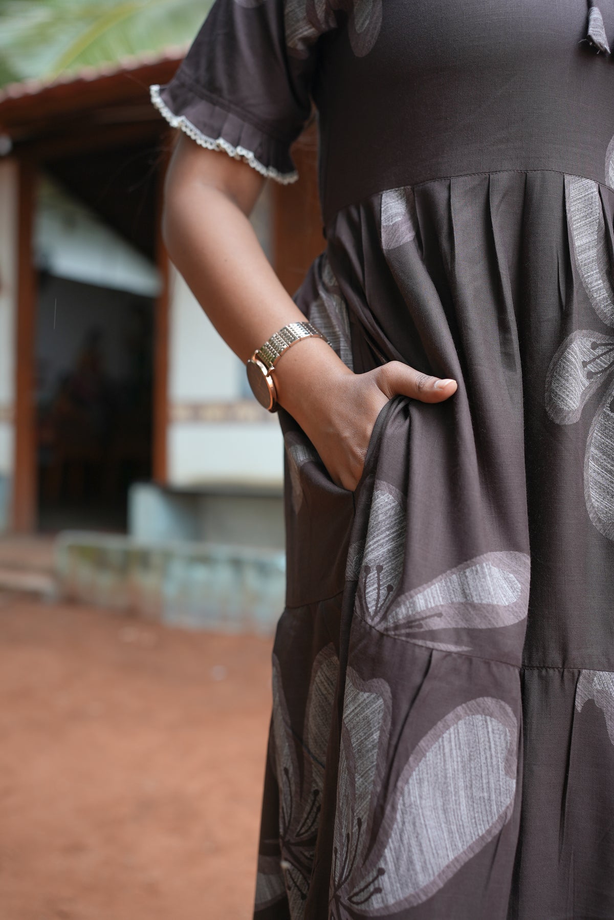 Mangai 3 Layer Flared Frock Model Nighties Soft and Smooth Premium Quality Rayon Material , Fancy Frilled Sleeve, Side Pocket , Back tie Rope , Stylish Collection's for Trendy Women's (MRK)