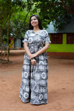 Mangai 3 Layer Flared Frock Model Nighties Soft and Smooth Premium Quality Rayon Material , Fancy Frilled Sleeve, Side Pocket , Back tie Rope , Stylish Collection's for Trendy Women's (MRK)