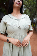 Mangai 3 Layer Flared Frock Model Nighties Soft and Smooth Premium Quality Rayon Material , Fancy Frilled Sleeve, Side Pocket , Back tie Rope , Stylish Collection's for Trendy Women's (MRK)