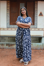 Mangai 3 Layer Flared Frock Model Nighties Soft and Smooth Premium Quality Rayon Material , Fancy Frilled Sleeve, Side Pocket , Back tie Rope , Stylish Collection's for Trendy Women's (MRK)