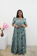 Stylish Arrivals Rayon Gathering Frock Model Night Gown's | Front Adjustable Gathering Style Rope | Puff Sleeve | Trending Collection's for Stylish Women's (FKG)