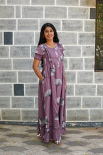 MANGAI Rayon Frock Nighties | Front Open Lengthy Zipper Comforts Feeding | Fancy Double Layered Sleeve's | Post & Pre Pregnancy's and Casual Wear | Side Pocket |Versatile Rayon Frock Night Gown's for Stylish Women's (RFF)