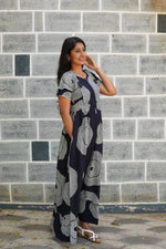 MANGAI Rayon Frock Nighties | Front Open Lengthy Zipper Comforts Feeding | Fancy Double Layered Sleeve's | Post & Pre Pregnancy's and Casual Wear | Side Pocket |Versatile Rayon Frock Night Gown's for Stylish Women's (RFF)