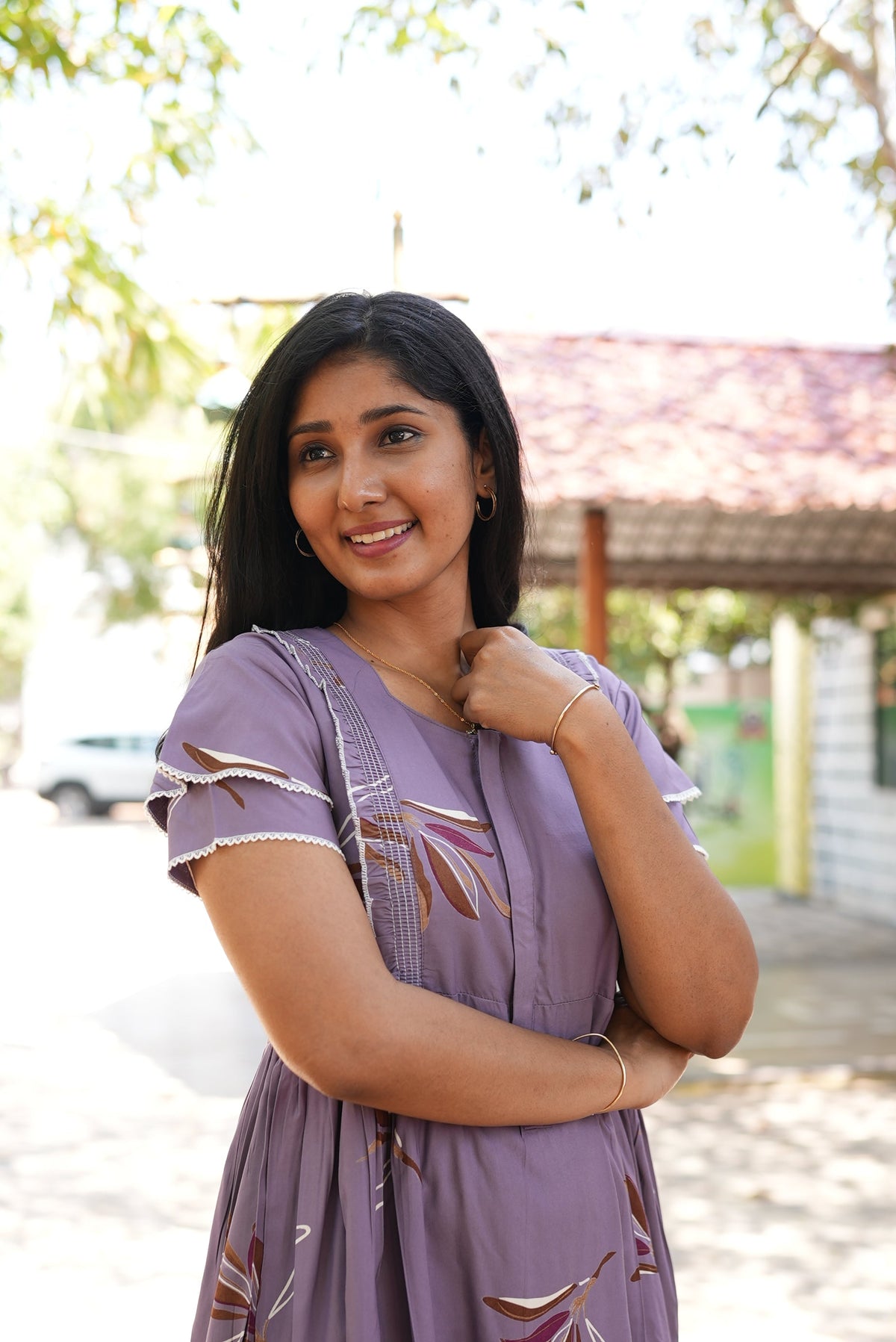 MANGAI Rayon Frock Nighties | Front Open Lengthy Zipper Comforts Feeding | Fancy Double Layered Sleeve's | Post & Pre Pregnancy's and Casual Wear | Side Pocket |Versatile Rayon Frock Night Gown's for Stylish Women's (RFF)