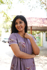 MANGAI Rayon Frock Nighties | Front Open Lengthy Zipper Comforts Feeding | Fancy Double Layered Sleeve's | Post & Pre Pregnancy's and Casual Wear | Side Pocket |Versatile Rayon Frock Night Gown's for Stylish Women's (RFF)