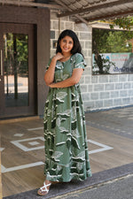 MANGAI Rayon Frock Nighties | Front Open Lengthy Zipper Comforts Feeding | Fancy Double Layered Sleeve's | Post & Pre Pregnancy's and Casual Wear | Side Pocket |Versatile Rayon Frock Night Gown's for Stylish Women's (RFF)