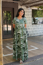 MANGAI Rayon Frock Nighties | Front Open Lengthy Zipper Comforts Feeding | Fancy Double Layered Sleeve's | Post & Pre Pregnancy's and Casual Wear | Side Pocket |Versatile Rayon Frock Night Gown's for Stylish Women's (RFF)