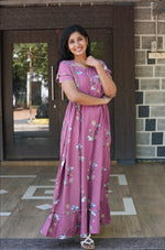 MANGAI Rayon Frock Nighties | Front Open Lengthy Zipper Comforts Feeding | Fancy Double Layered Sleeve's | Post & Pre Pregnancy's and Casual Wear | Side Pocket |Versatile Rayon Frock Night Gown's for Stylish Women's (RFF)