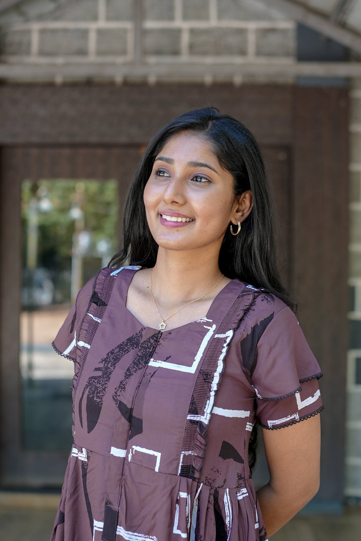 MANGAI Rayon Frock Nighties | Front Open Lengthy Zipper Comforts Feeding | Fancy Double Layered Sleeve's | Post & Pre Pregnancy's and Casual Wear | Side Pocket |Versatile Rayon Frock Night Gown's for Stylish Women's (RFF)