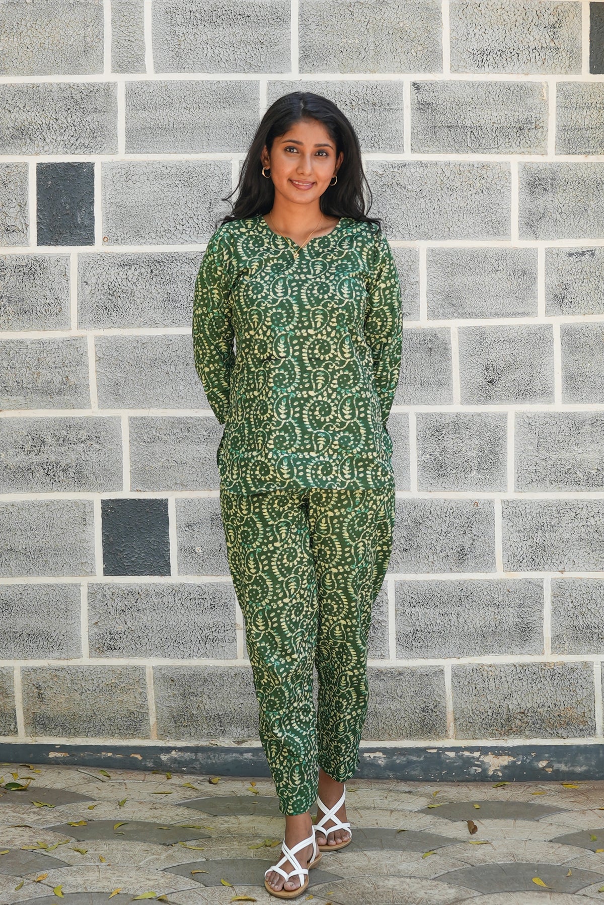 MANGAI Premium Cotton Printed Night Suits | Stylish Print's All Over | Top & Bottom Set | 3/4 Sleeve | Trendy Night Suits for Stylish Women's (TPS-3/4)