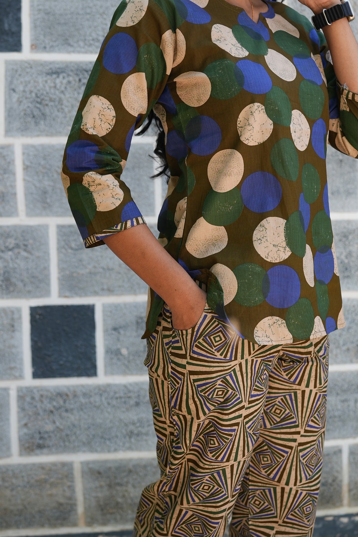 MANGAI Premium Cotton Printed Night Suits | Stylish Print's All Over | Top & Bottom Set | 3/4 Sleeve | Trendy Night Suits for Stylish Women's (TPS-3/4)