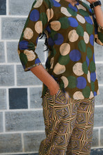 MANGAI Premium Cotton Printed Night Suits | Stylish Print's All Over | Top & Bottom Set | 3/4 Sleeve | Trendy Night Suits for Stylish Women's (TPS-3/4)