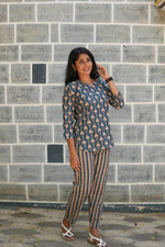 MANGAI Premium Cotton Printed Night Suits | Stylish Print's All Over | Top & Bottom Set | 3/4 Sleeve | Trendy Night Suits for Stylish Women's (TPS-3/4)