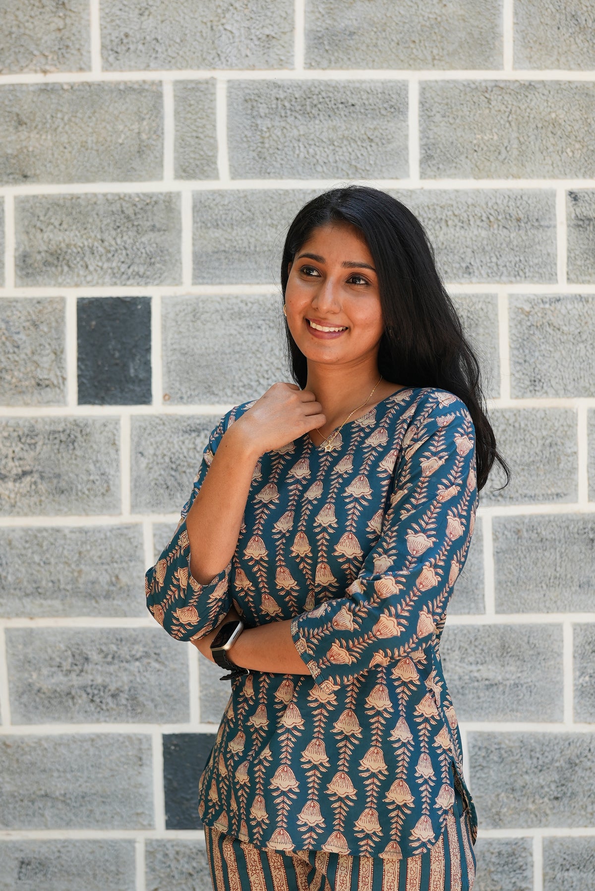 MANGAI Premium Cotton Printed Night Suits | Stylish Print's All Over | Top & Bottom Set | 3/4 Sleeve | Trendy Night Suits for Stylish Women's (TPS-3/4)