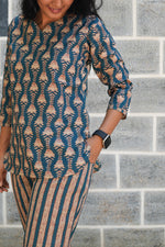 MANGAI Premium Cotton Printed Night Suits | Stylish Print's All Over | Top & Bottom Set | 3/4 Sleeve | Trendy Night Suits for Stylish Women's (TPS-3/4)