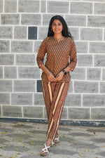 MANGAI Premium Cotton Printed Night Suits | Stylish Print's All Over | Top & Bottom Set | 3/4 Sleeve | Trendy Night Suits for Stylish Women's (TPS-3/4)