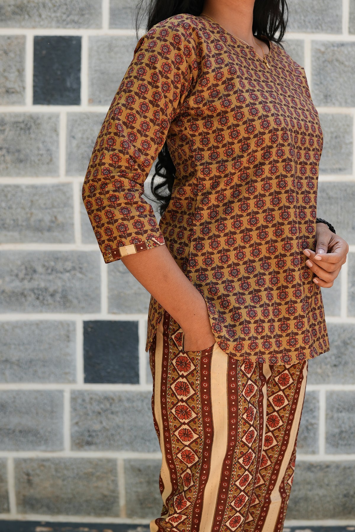 MANGAI Premium Cotton Printed Night Suits | Stylish Print's All Over | Top & Bottom Set | 3/4 Sleeve | Trendy Night Suits for Stylish Women's (TPS-3/4)