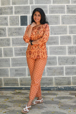 MANGAI Premium Cotton Printed Night Suits | Stylish Print's All Over | Top & Bottom Set | 3/4 Sleeve | Trendy Night Suits for Stylish Women's (TPS-3/4)