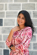 MANGAI Premium Cotton Printed Night Suits | Stylish Print's All Over | Top & Bottom Set | 3/4 Sleeve | Trendy Night Suits for Stylish Women's (TPS-3/4)